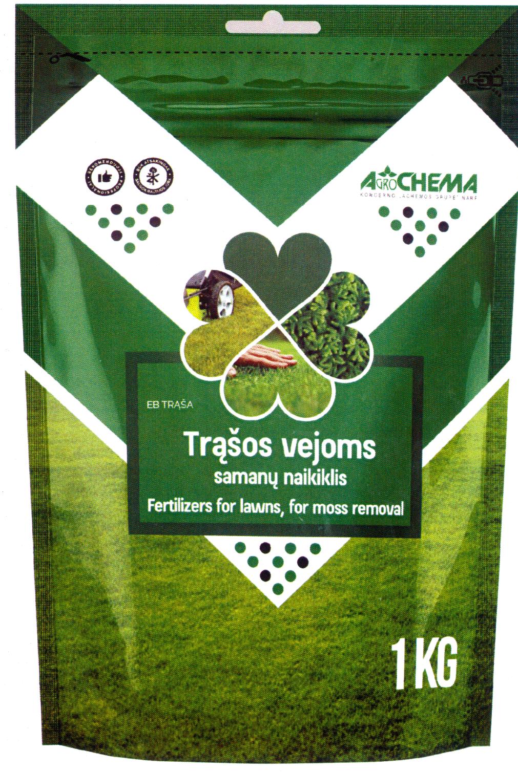 Prekės ženklas: AGROCHEMA Trąšos vejoms samanų naikiklis Fertilizers for lawns, for moss removal